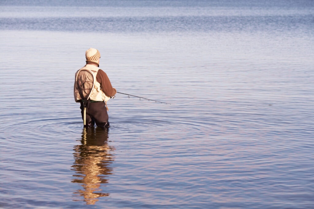 wade fishing in Redfish Bay